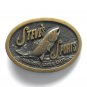 Steves Sports Fishing Mammoth Lakes California Solid Brass Belt Buckle
