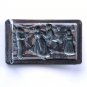 Vintage Square Dance Solid Brass Silver color belt buckle