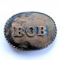Bob Vintage Spec Cast Brass Metal Alloy Belt Buckle