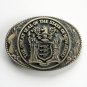 Great Seal State Of New Jersey Tony Lama Solid Brass Belt Buckle