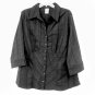 Faded Glory Womens Black 3/4 Sleeve Shirt Size 18W 20W Plus