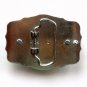 1970s Unique Emergency One Fire Dept Silver Color Metal Alloy Vintage Belt Buckle