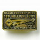 Black Thunder Mine 100 Million Tons Anacortes Solid Brass Limited Edition # 617 Belt Buckle