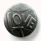 LOVE Tennis Pewter Color Made In USA Vintage Belt Buckle