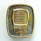 10 4 Brass Color Metal Alloy Vintage Made In USA Lewis Belt Buckle