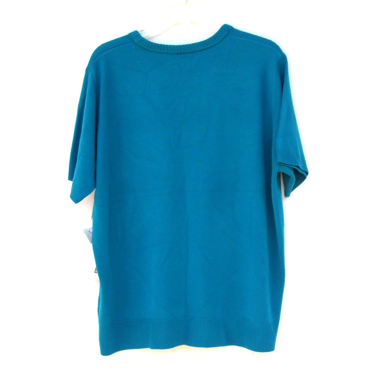 Sag Harbor Womens Blue Short Sleeve Knit Top Size 1X