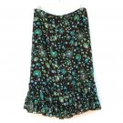 Misses Black Print Lined Skirt New York Co Size 12