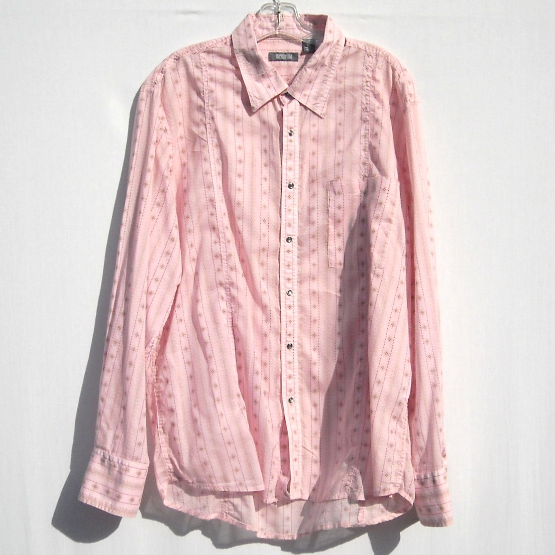 Kenneth Cole Reaction 100% Cotton Pink Shirt Size XXL
