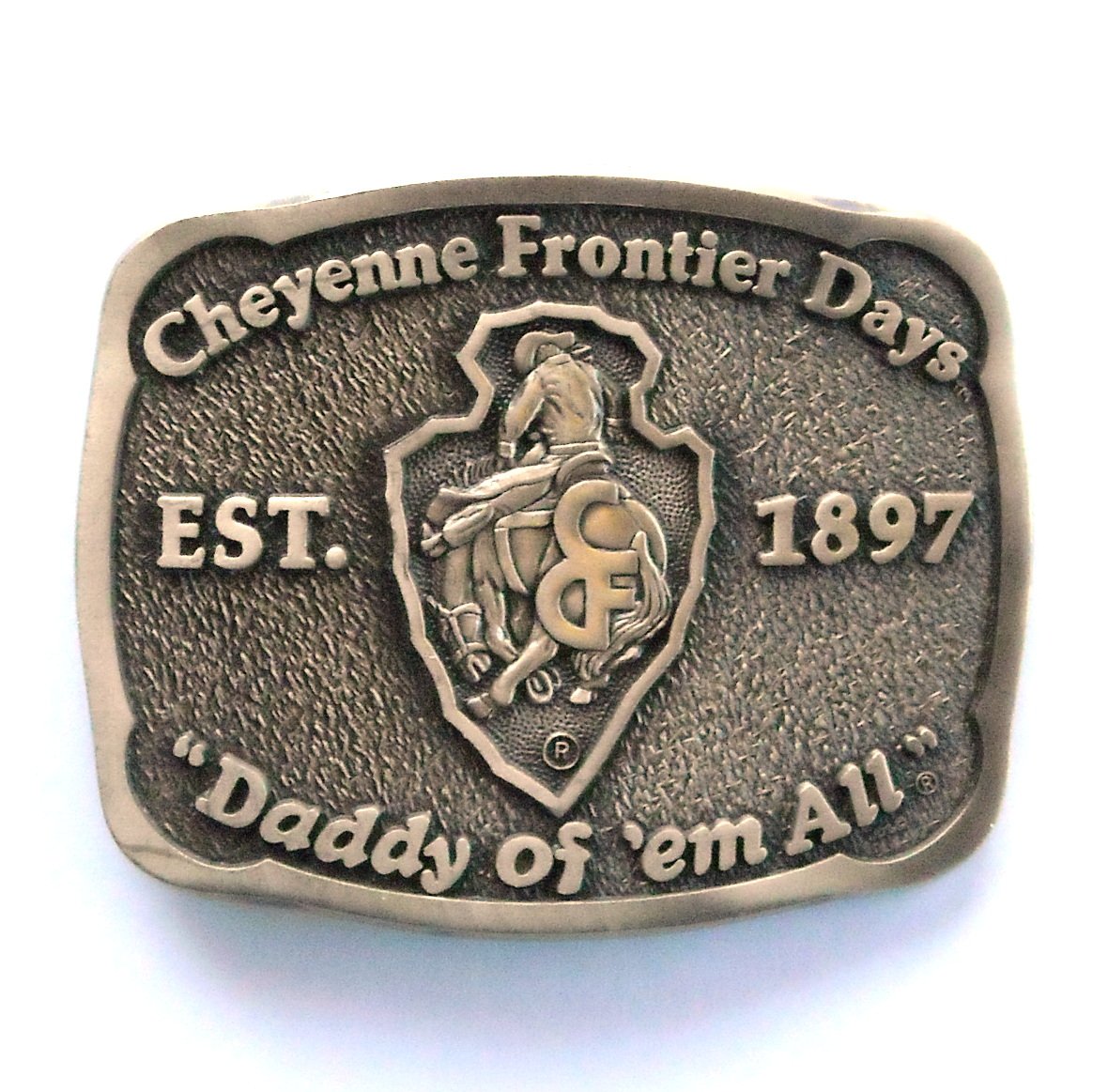 Cheyenne Frontier Days Award Design Solid brass belt buckle