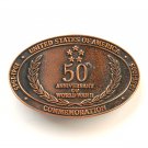 World War II 50th Anniversary Commemorative Vintage Copper belt buckle