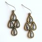 Lucky Brand Gold Silver Tone Teardrop Chandelier Dangle Drop Earrings
