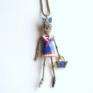 Betsey Johnson Ivy League Skull Gold Tone Sailor Long Necklace