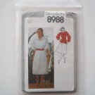 Vintage Simplicity Sewing Pattern 8988 Size 12 Misses Pullover Dress Top Tie Belt