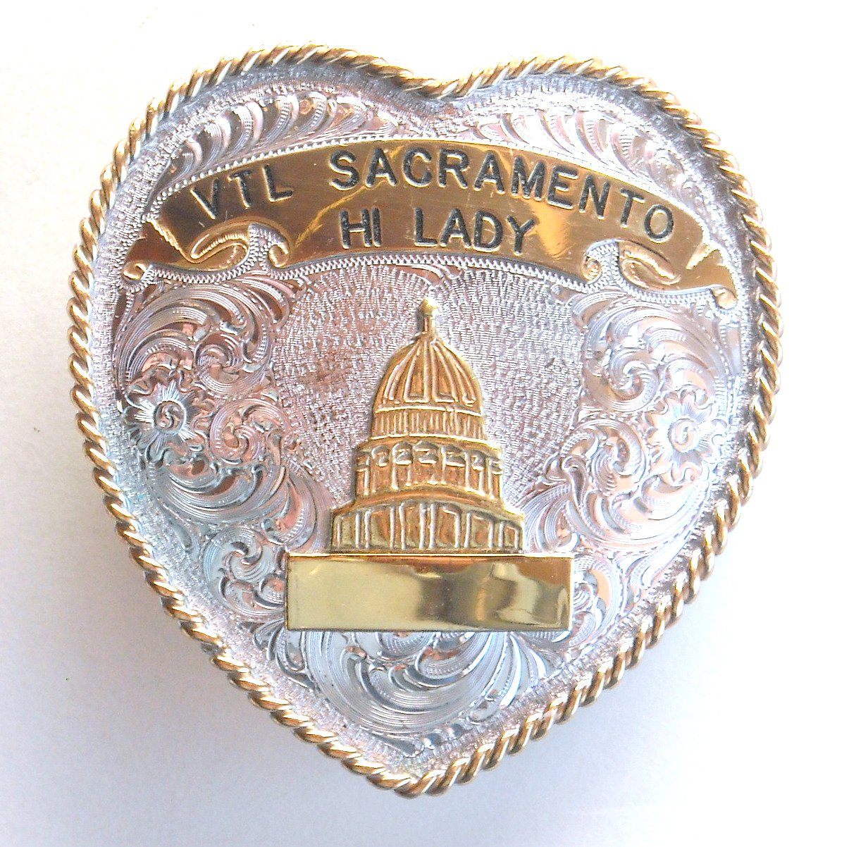 Sacramento Skeet Shooting Trophy Buckle Montana Silversmiths P600 belt