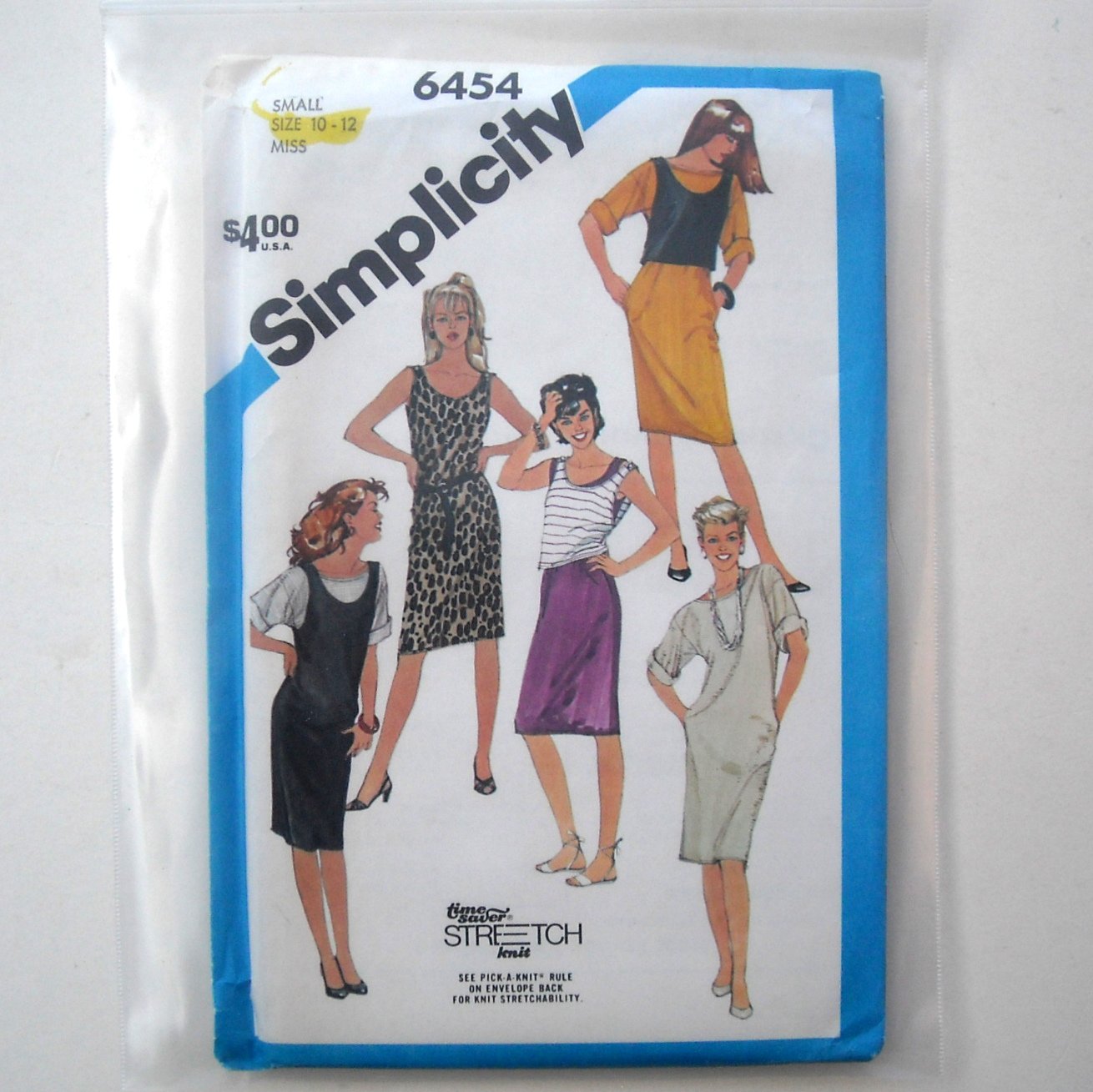 Misses Pullover Dress Top Jumper Size 10 - 12 Simplicity Sewing Pattern 6454