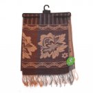 Pashmina Brown Beige Floral Scarf Pashmina Brown Beige Floral Scarf