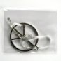 Vintage Peace Sign Nostalgic Silver Ribbon Christmas Ornament