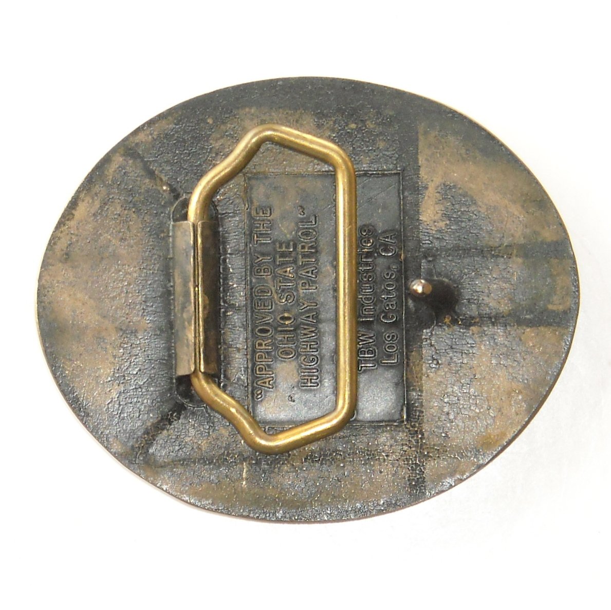 Ohio State Trooper Vintage Solid Brass Belt Buckle