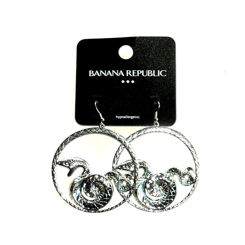 Banana Republic Dragon Large Round Earrings