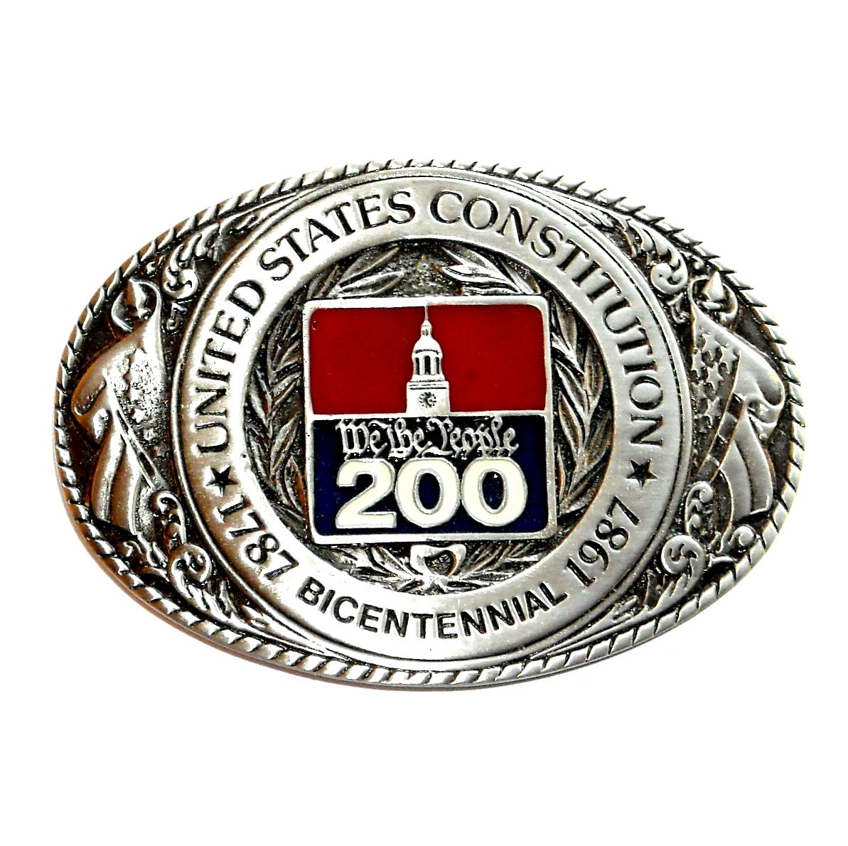 United States Constitution We The People Pewter Belt Buckle