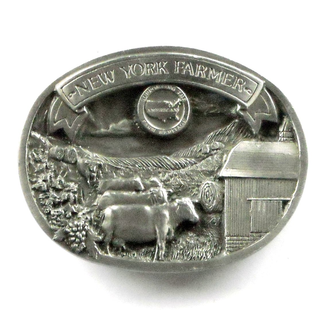 New York Farmer American Farm Heritage 3D Limited Edition Pewter Belt ...