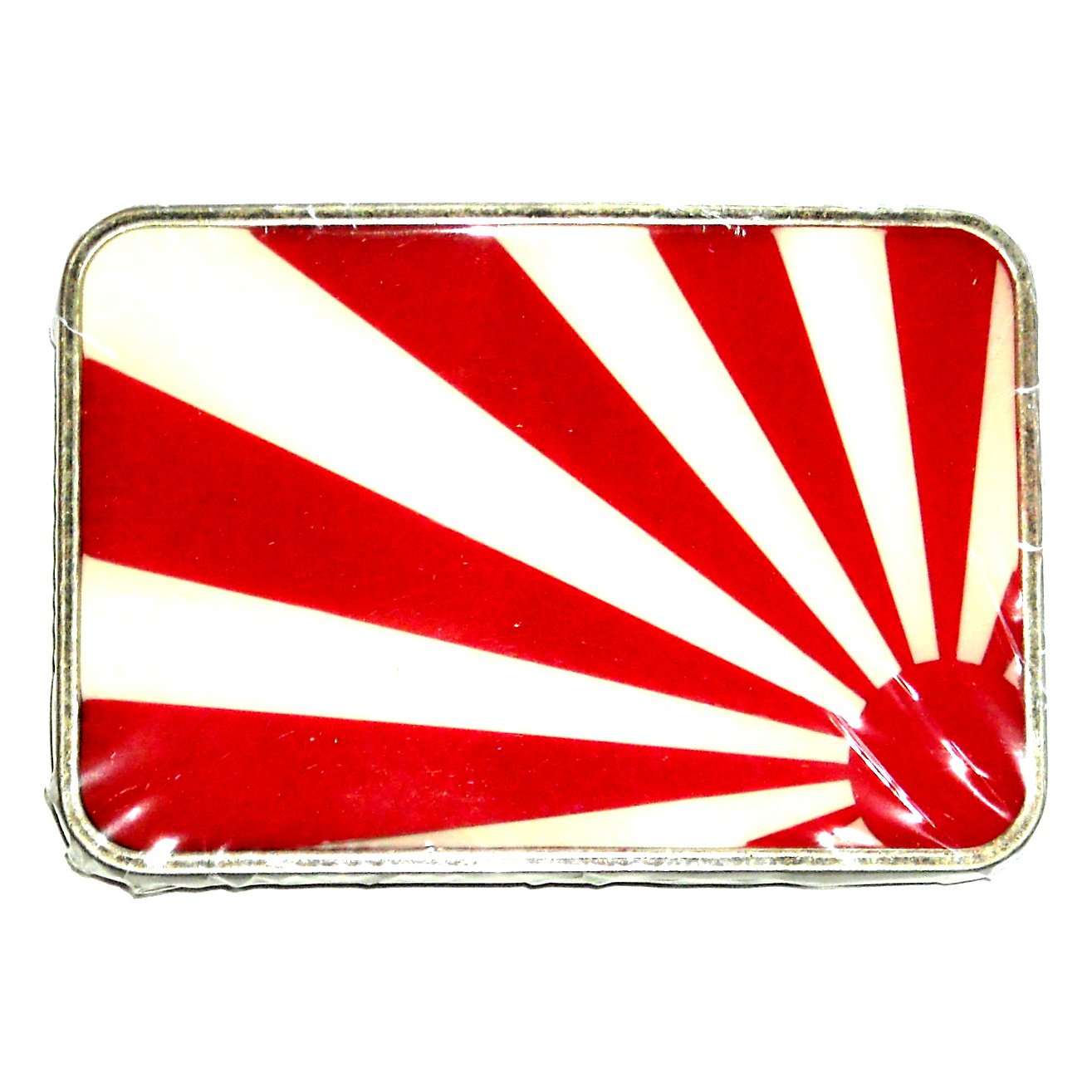 Rising Sun Flag Silver Color Metal Belt Buckle