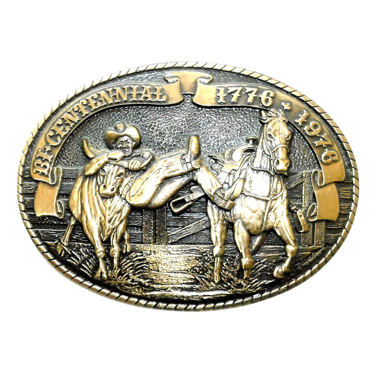 Steer Wrestler Tony Lama Limited Edition Solid Brass Belt Buckle