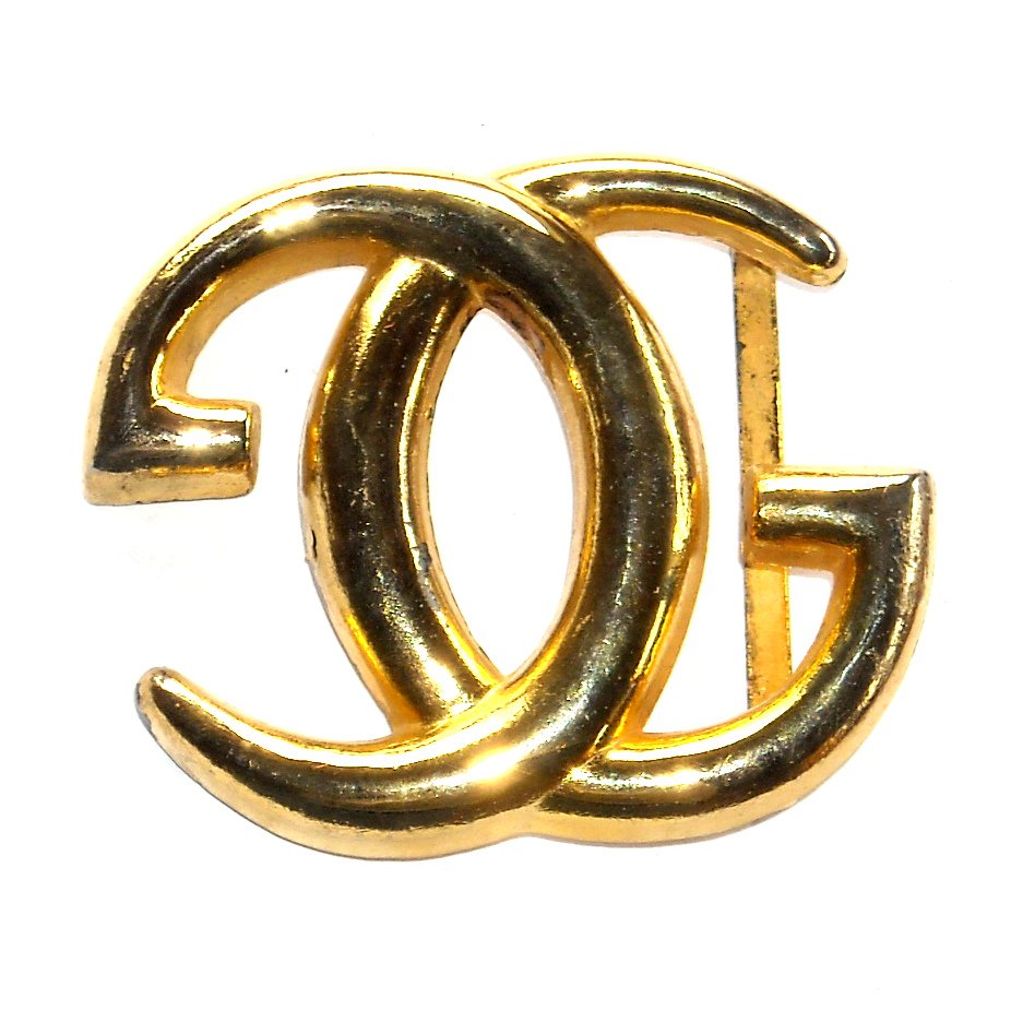 Gucci Classic GG Logo Vintage Gold Color Belt Buckle