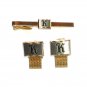 Initial Letter K Chain Mesh Gold Silver Color Hickok Cufflinks Tie Clip