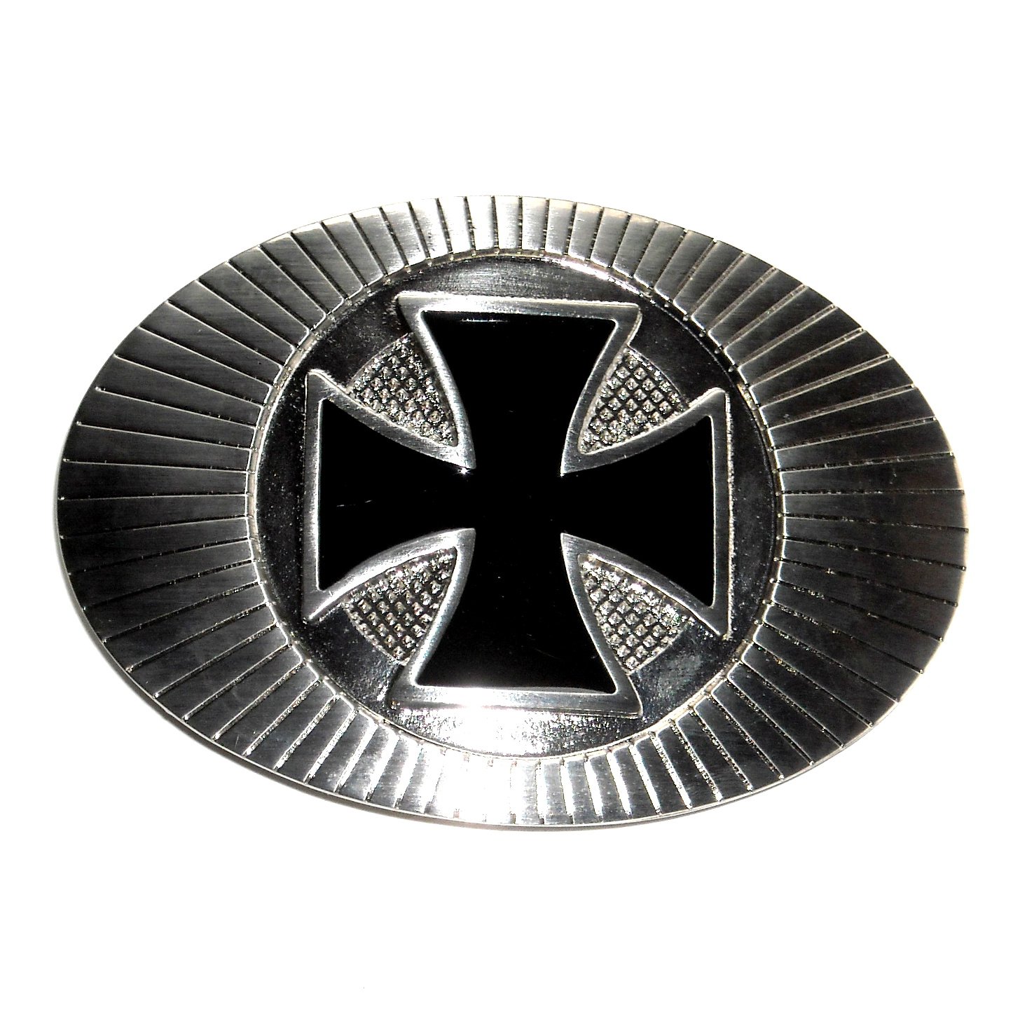 Black Iron Cross Montana Silversmiths Western Belt Buckle
