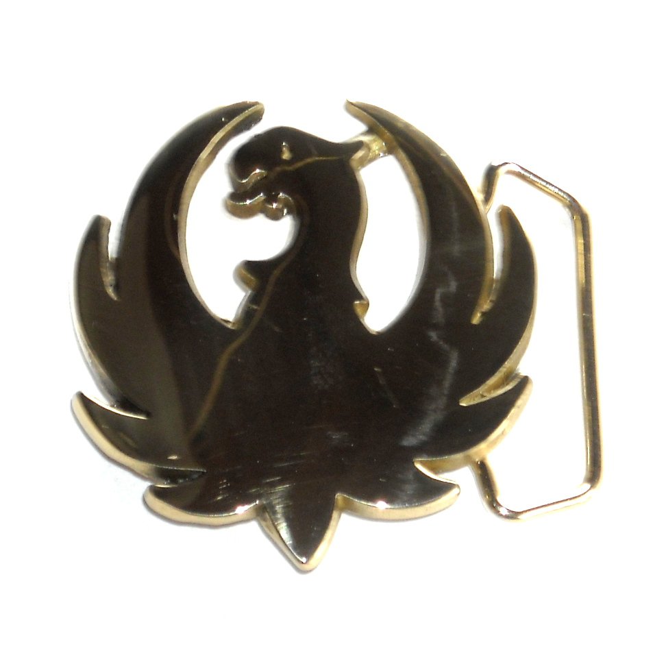Ruger Logo Vintage Solid Brass Belt Buckle