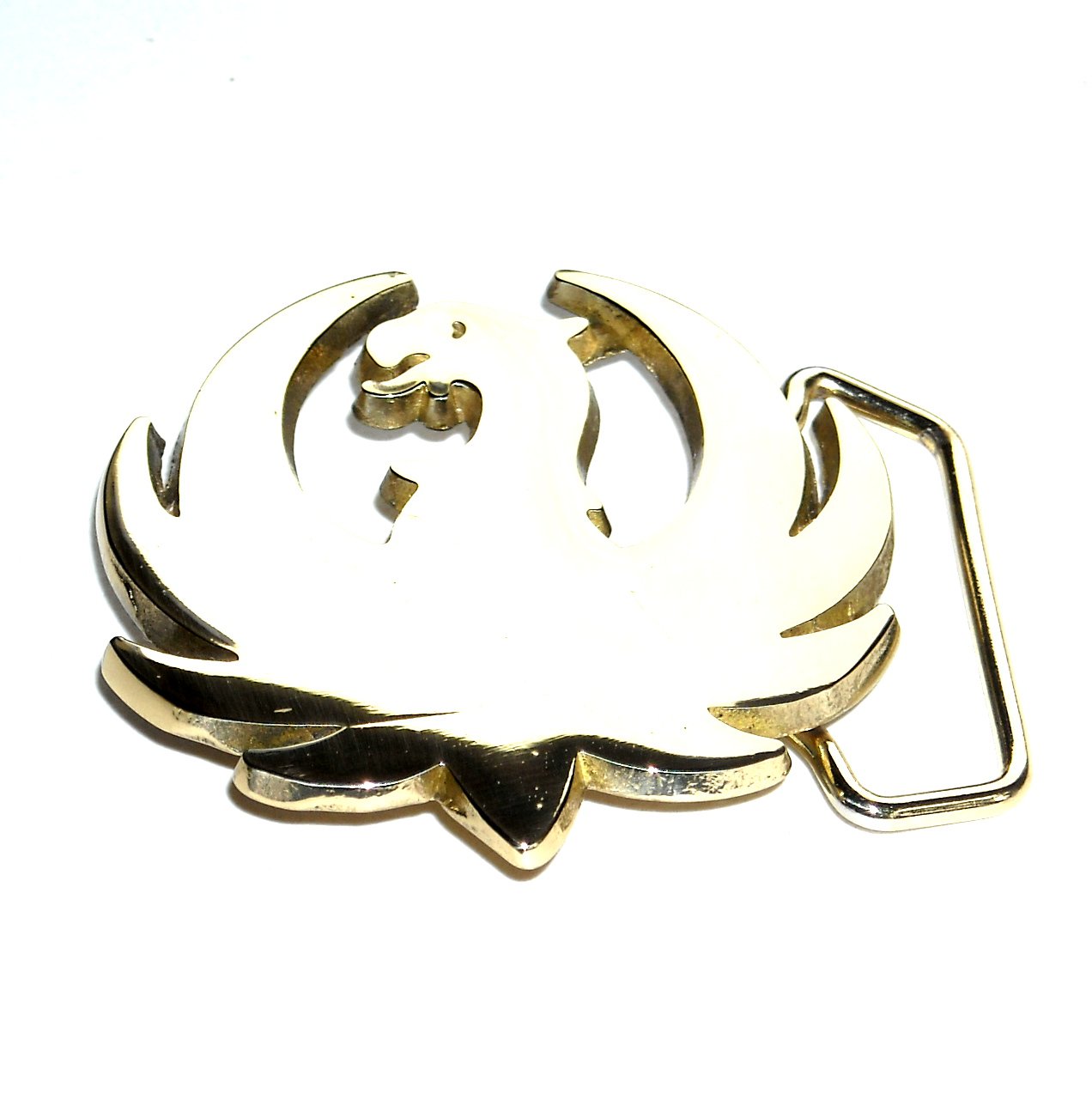 Ruger Logo Vintage Solid Brass Belt Buckle