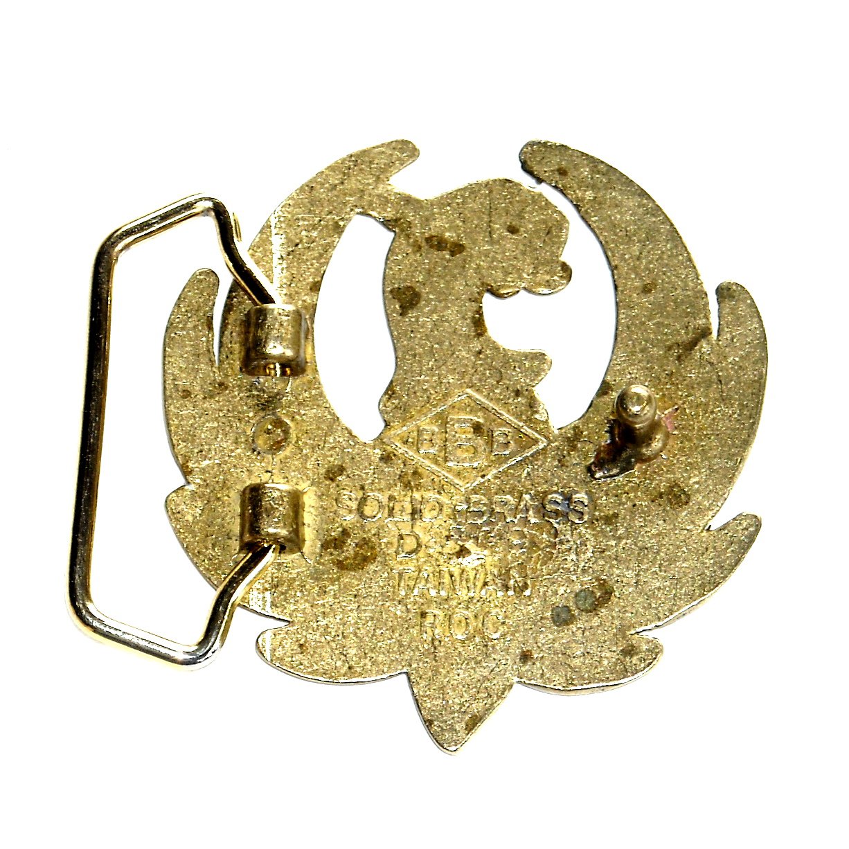 Ruger Logo Vintage Solid Brass Belt Buckle