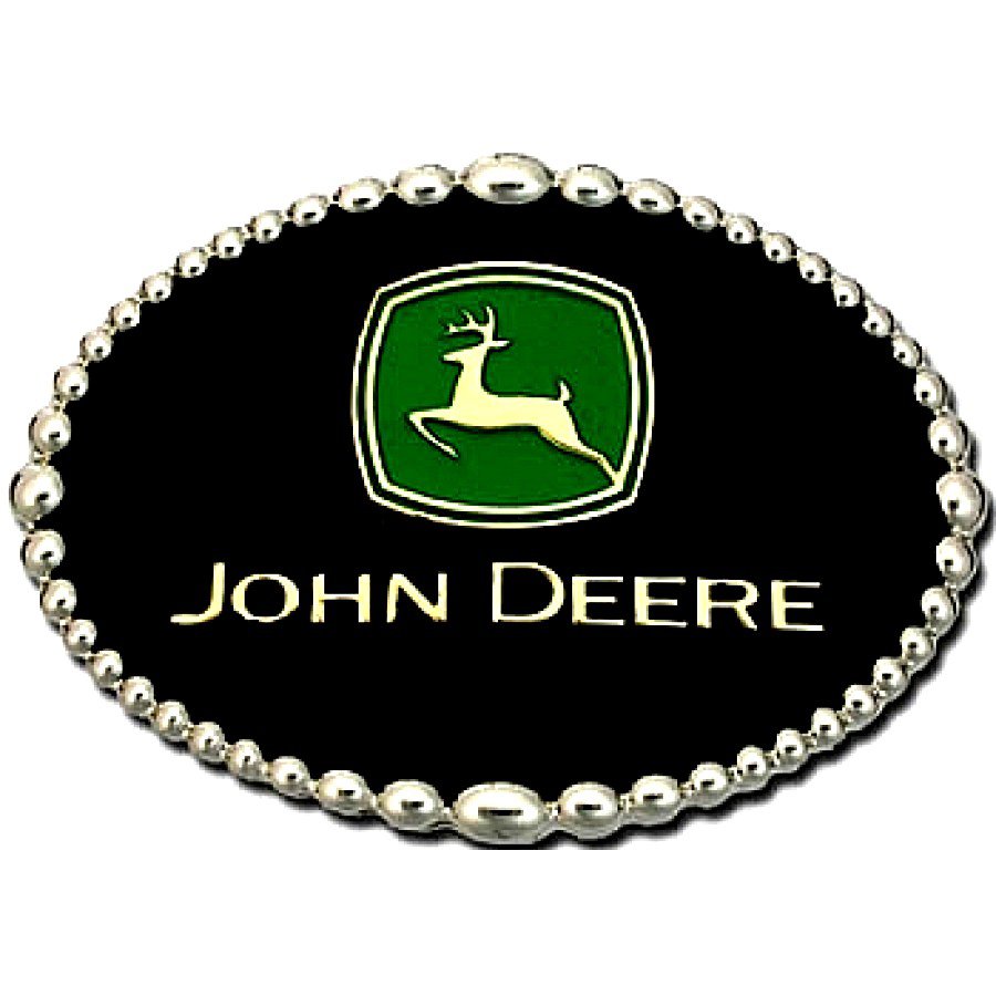 Licensed John Deere Logo Montana Silversmiths Western Belt Buckle