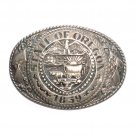 Oregon State Seal Tony Lama First Edition Vintage Solid Brass Belt Buckle
