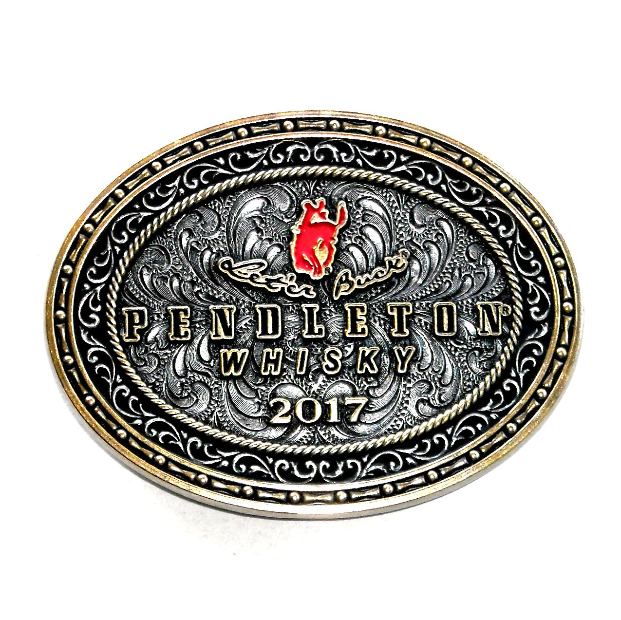 Pendleton Whisky 2017 Round Up Rodeo Montana Silversmiths Belt Buckle