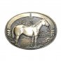Horse Vintage Tony Lama Solid Brass Belt Buckle