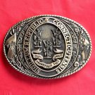 Great Seal State Of Connecticut Tony Lama First Edition Brass Belt Buckle Great Seal State Of Connecticut Tony Lama First Edition Brass Belt Buckle