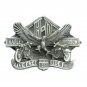 Harley Davidson 1991 Live Free USA Solid Pewter Vintage Belt Buckle
