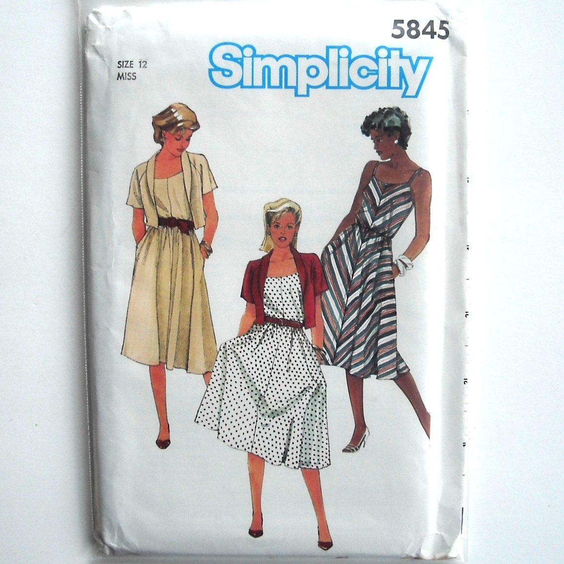 Misses Sun Dress Jacket Vintage Simplicity Sewing Pattern 5845