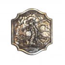 Coca Cola Boy Going Fishing Vintage Bergamot Belt Buckle Coca Cola Boy Going Fishing Vintage Bergamot Belt Buckle