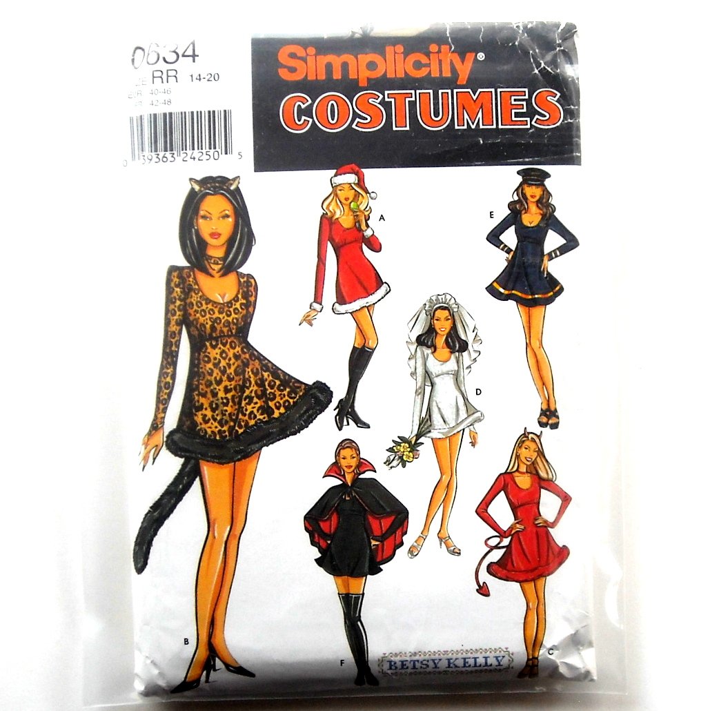 Misses Costume Dresses Betsy Kelly Simplicity Sewing Pattern 0634