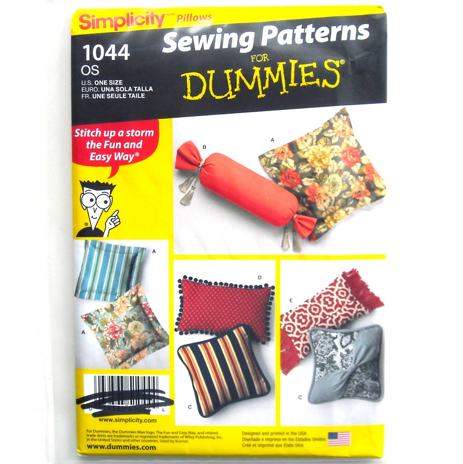 Decorative Pillows Sewing Patterns For Dummies Simplicity Sewing Pattern 1044