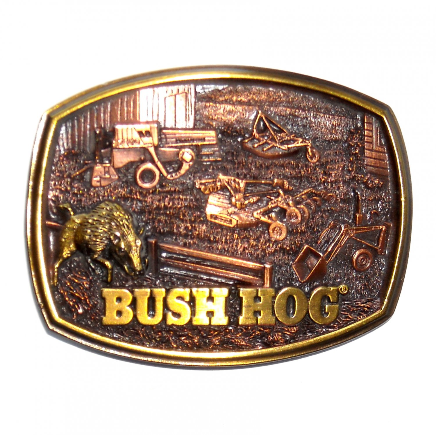 Bush Hog Vintage Great American Brass Color US Belt Buckle