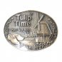 Pella Iowa Tulip Time 1986 Vintage ADM Solid Brass Belt Buckle