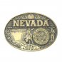Nevada First Edition State Seal ADM Award Design Solid Brass Belt Buckle
