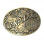 Connecticut State Seal Award Design First Edition Solid Brass Vintage Belt Buckle