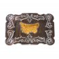 Vintage Chuckwagon Silver Color Belt Buckle