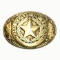 State Of Texas Star Tony Lama Solid Brass Belt Buckle