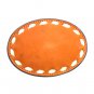 Brown Leather White Stitching Vintage Tony Lama Belt Buckle